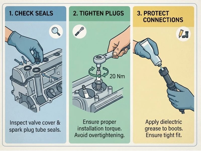 How to Prevent Wet Spark Plugs