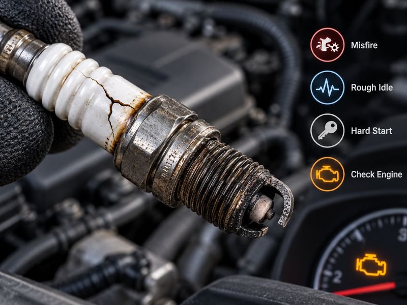 Common Cracked Spark Plug Symptoms