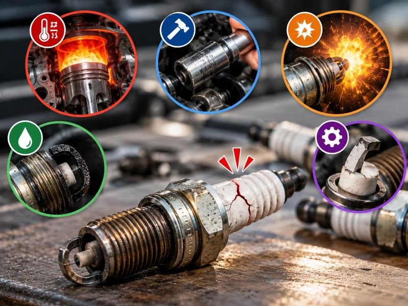What Causes a Spark Plug to Crack?
