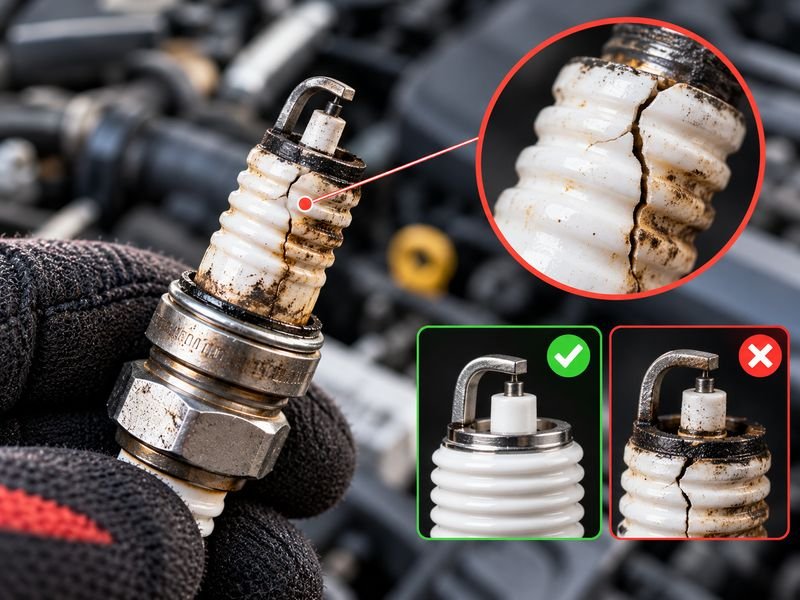What Does a Cracked Spark Plug Look Like?
