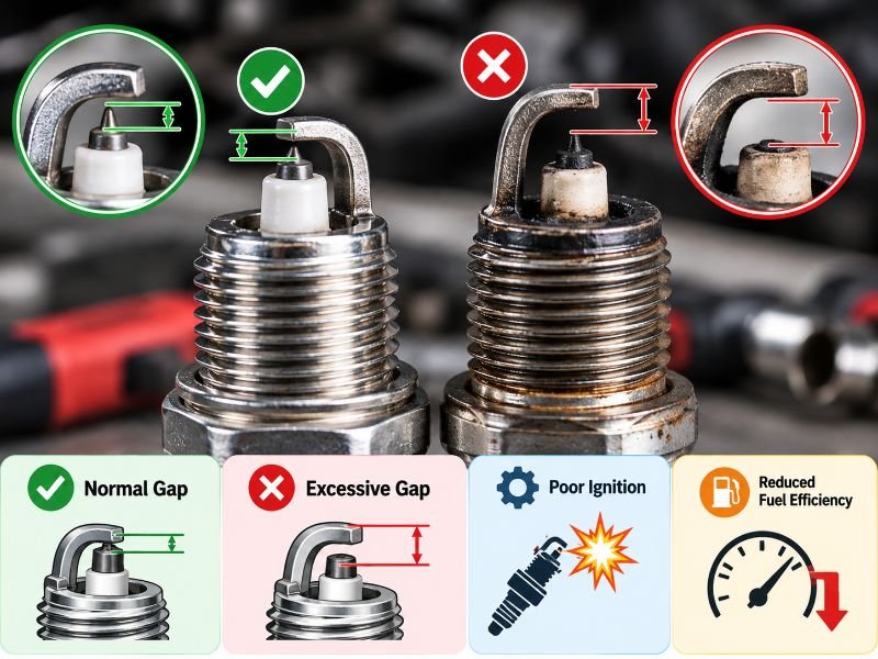 What Does an Excessive Spark Plug Gap Look Like?