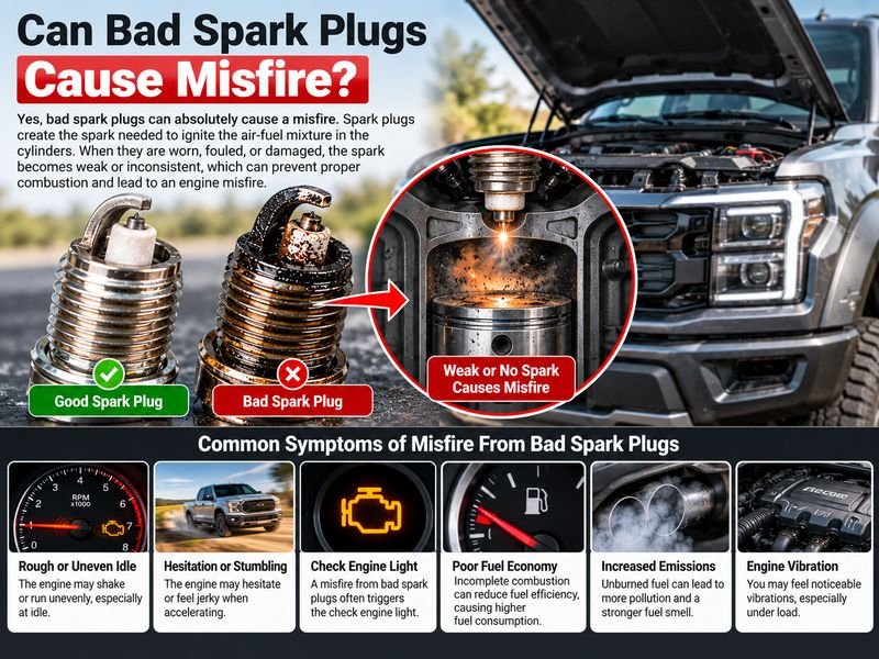 Can Bad Spark Plugs Cause Misfire? Signs, Causes and Solutions