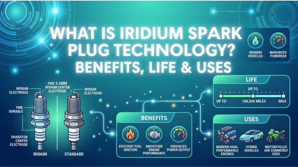 Learn what is iridium spark plug technology, how it works, its benefits, lifespan, cost, and how it compares with platinum and copper plugs.