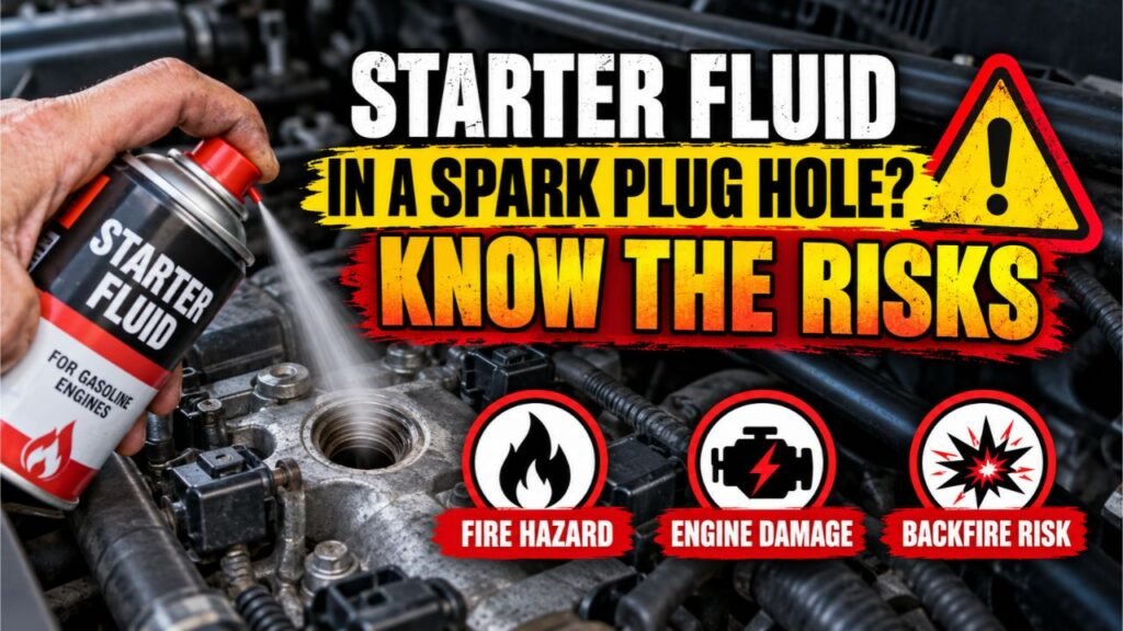 Why Spraying Starter Fluid Into the Spark Plug Hole Is Risky